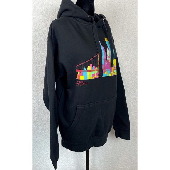 FAMSF • De Young & Legion of Honor Museums SF Skyline Black Pullover Hoodie - Picture 2 of 11